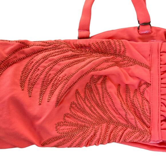 Maaji Mandarine The Beverly Bikini Top Reversible Embroidered Palm Size Medium - Picture 8 of 10